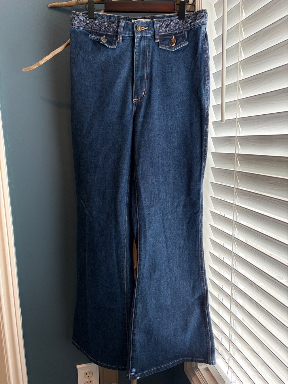 ROLLA'S Eastcoast Flare Jeans with Braided Waist Detail